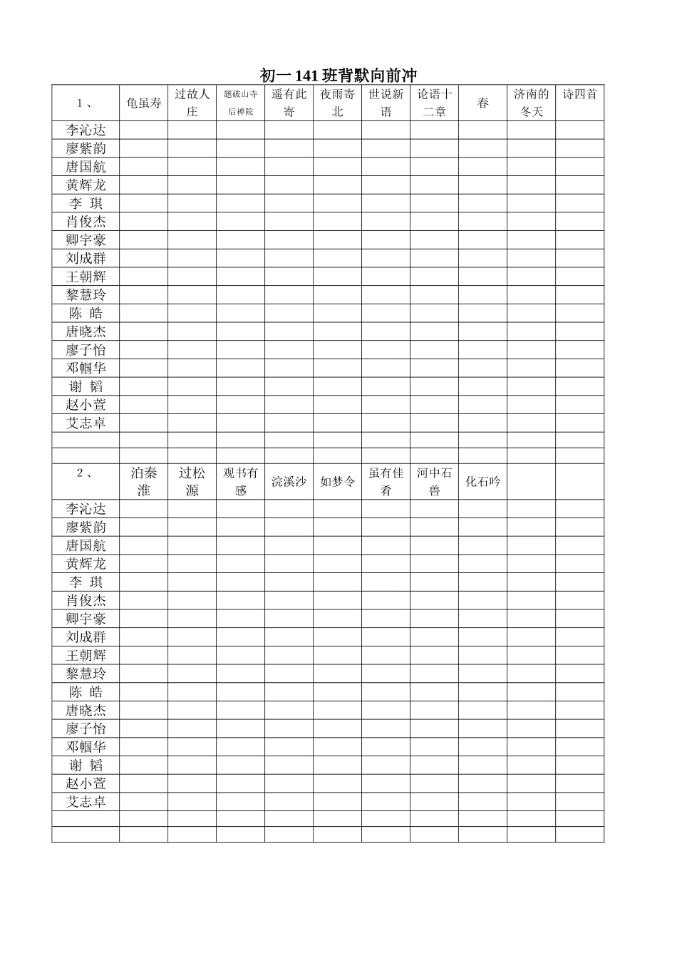 初一141背默表（1）_第1页