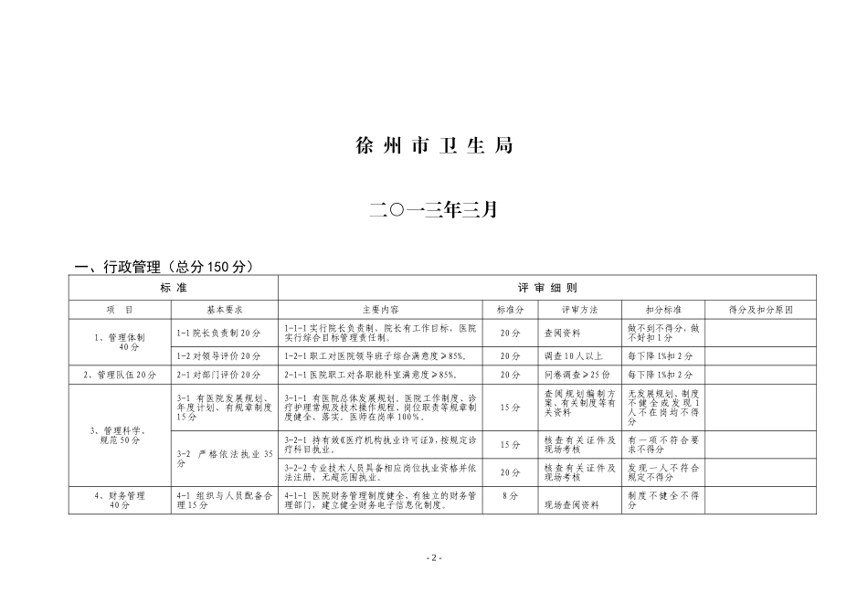 徐州市卫生院能力评估和二级医院基本标准与细则(2013版)20130320_第2页
