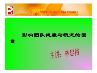 影响团队稳定与健康的因素