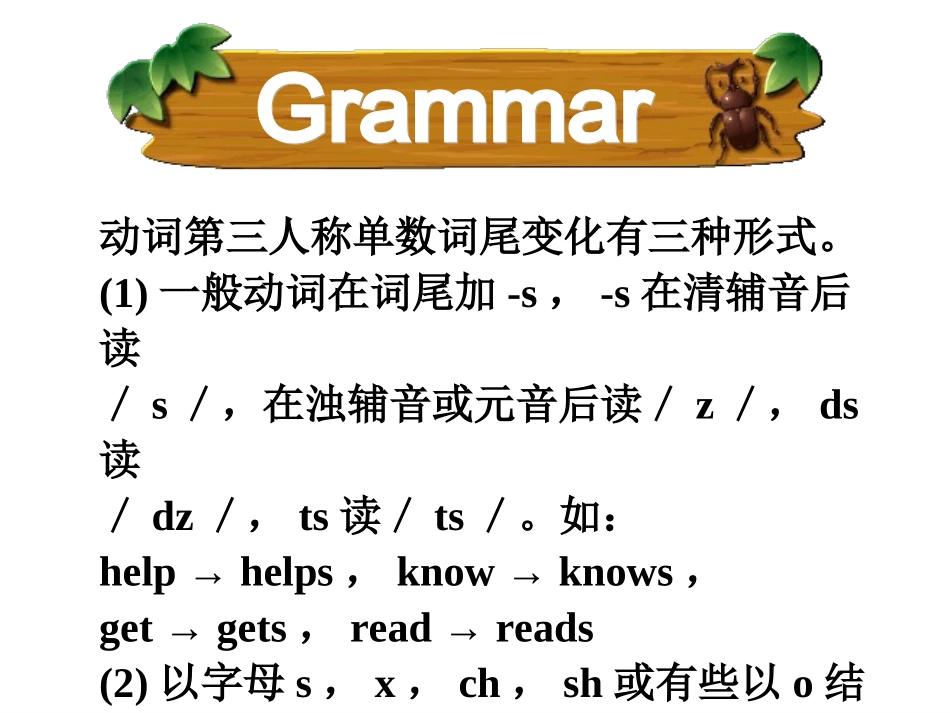 行为动词第三人称单数构成_第2页