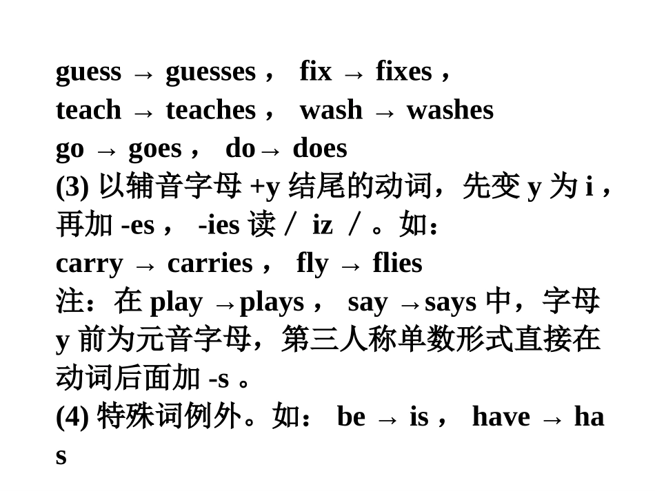 行为动词第三人称单数构成_第3页