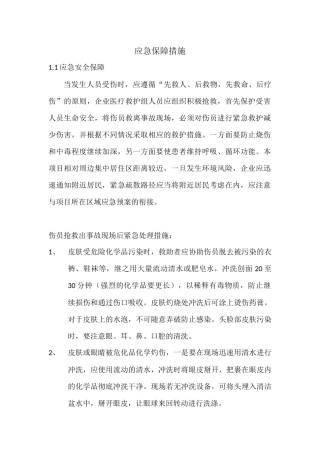 应急保障措施