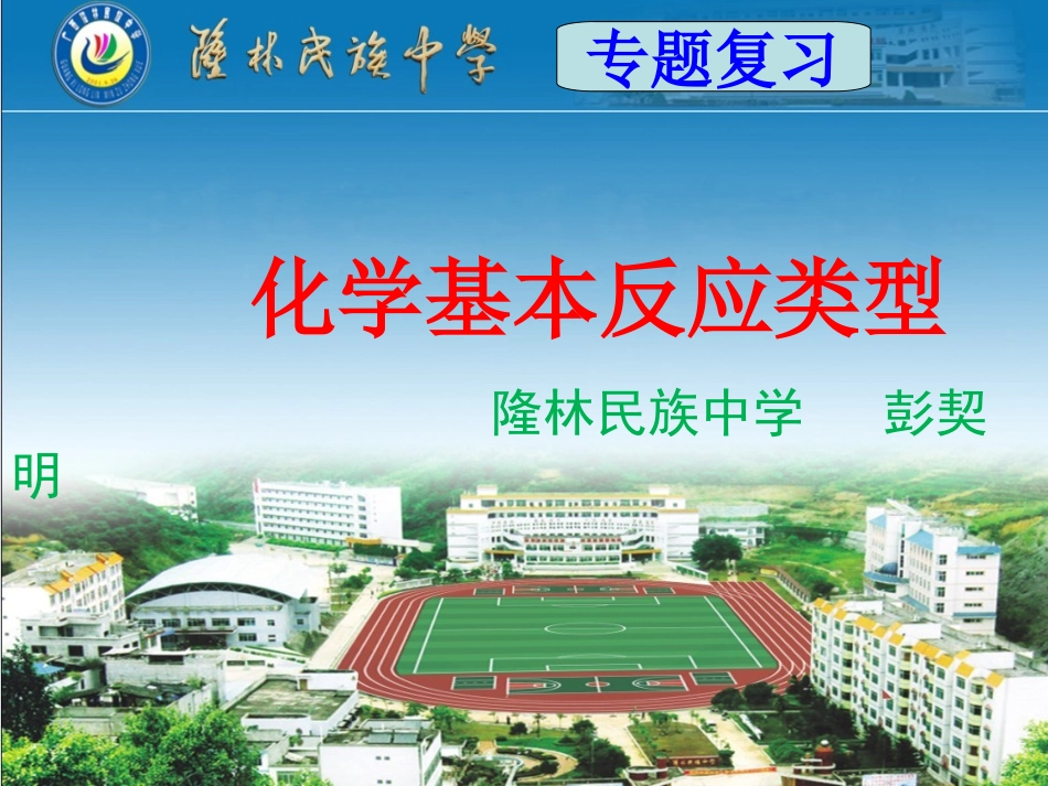 化学基本反应类型专题复习（上课用）_第1页