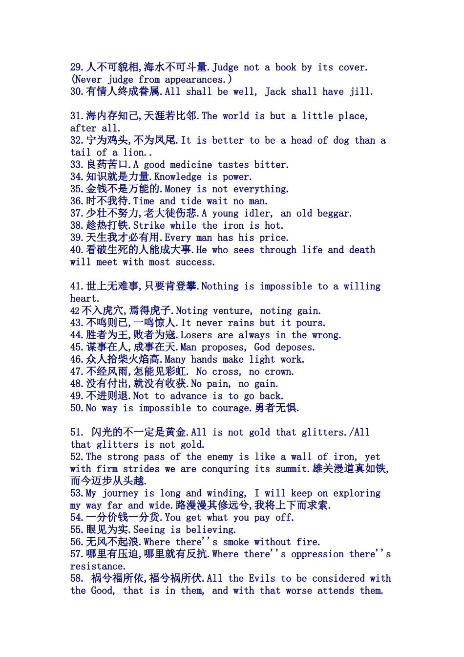 励志英语谚语100句_第2页