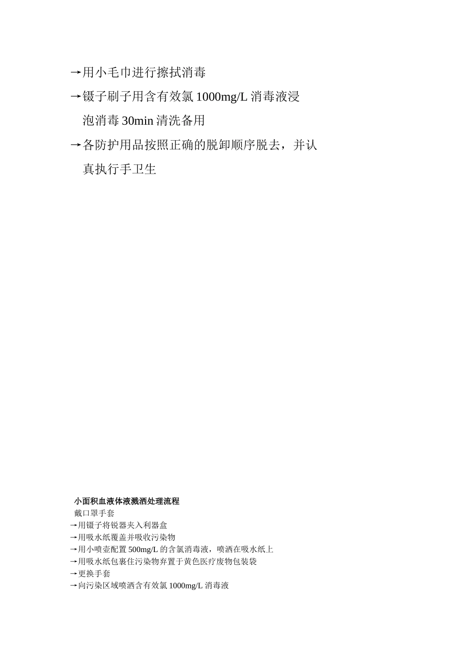 小面积血液体液溅洒处理流程_第3页