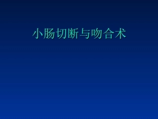 小肠切断与吻合术