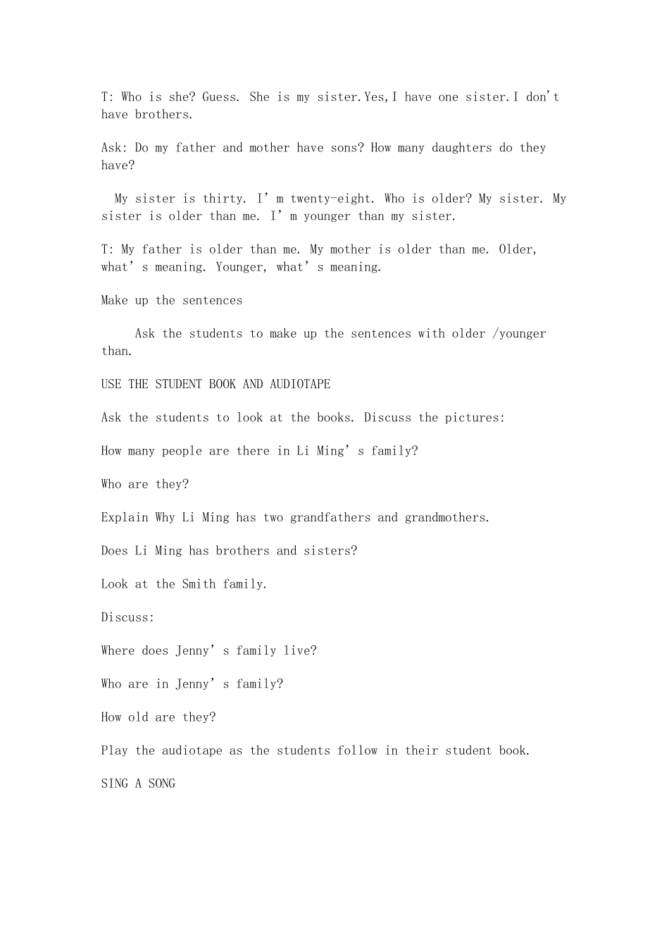 冀教版小学英语第五册教案_第2页