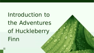 哈克贝利费恩历险记英文介绍课件