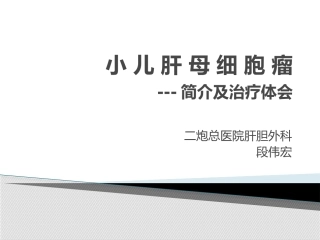 小儿肝母细胞瘤