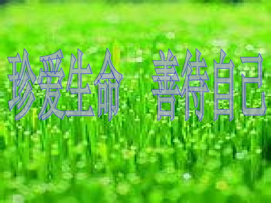 尊重生命----善待自己_第1页