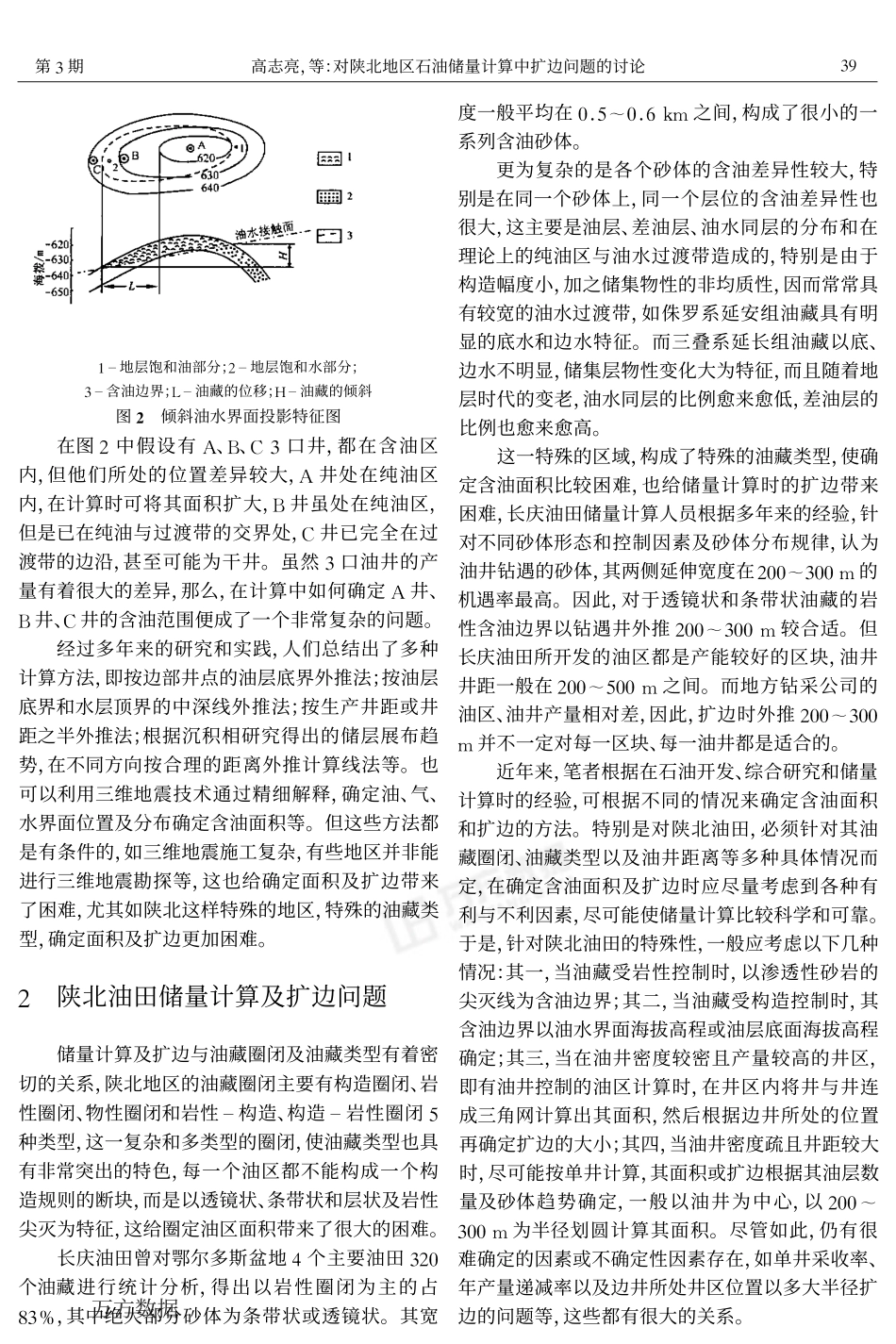 对陕北地区石油储量计算中扩边问题的讨论_第2页