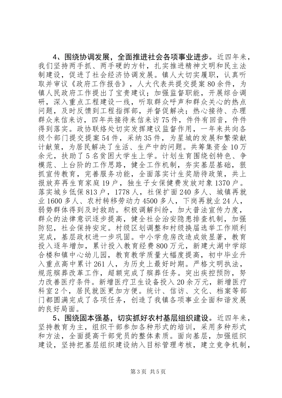 乡镇党政领导班子述职报告_第3页