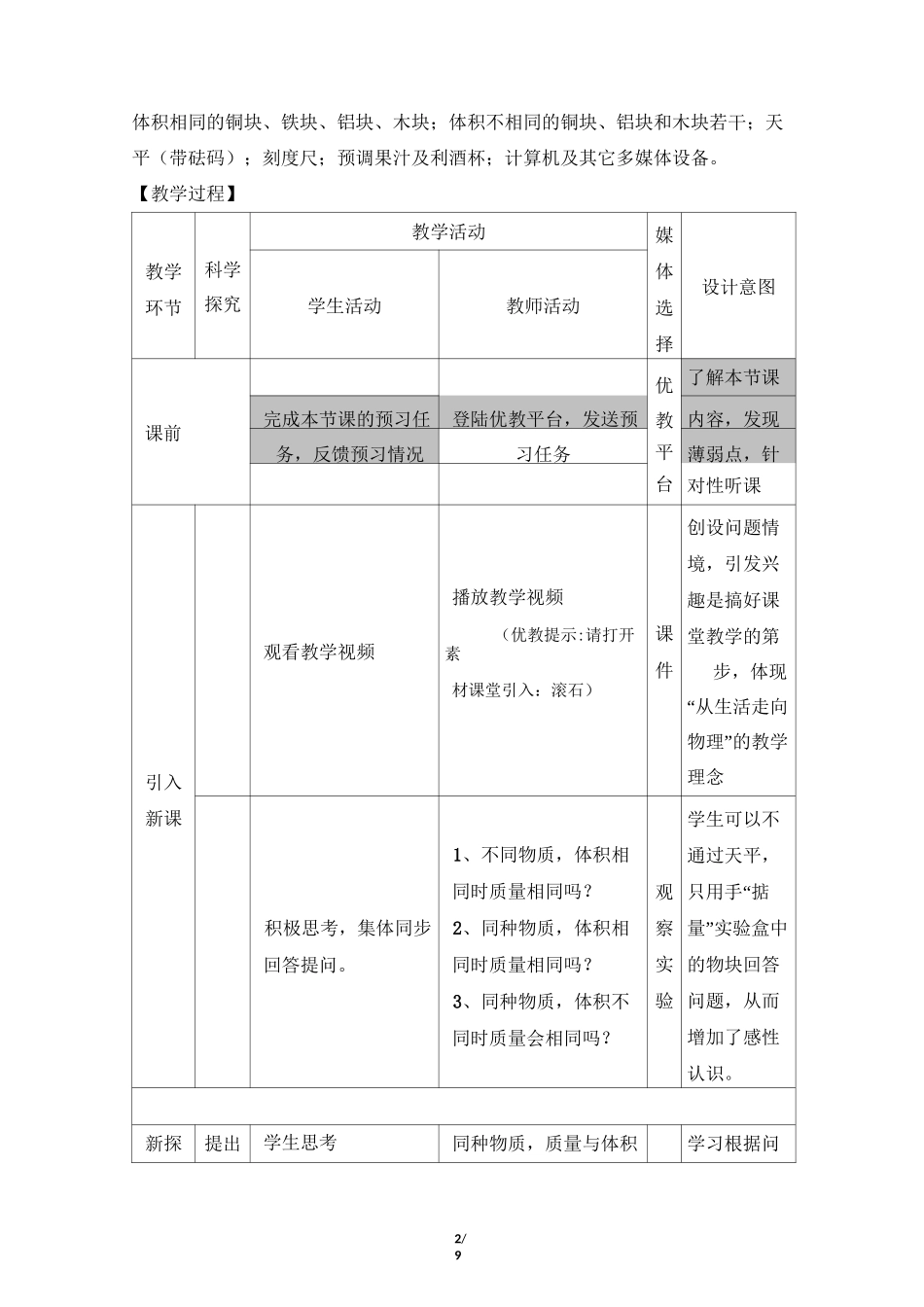 《密度》名师教案_第2页