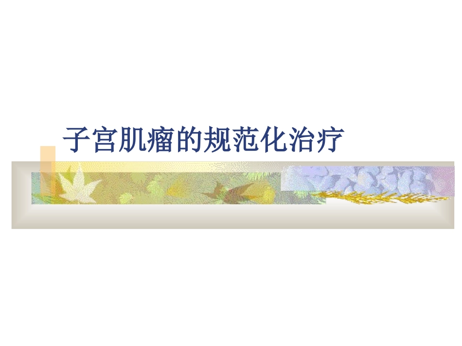 子宫肌瘤的规范化_第1页