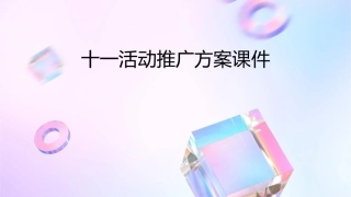 十一活动推广方案课件