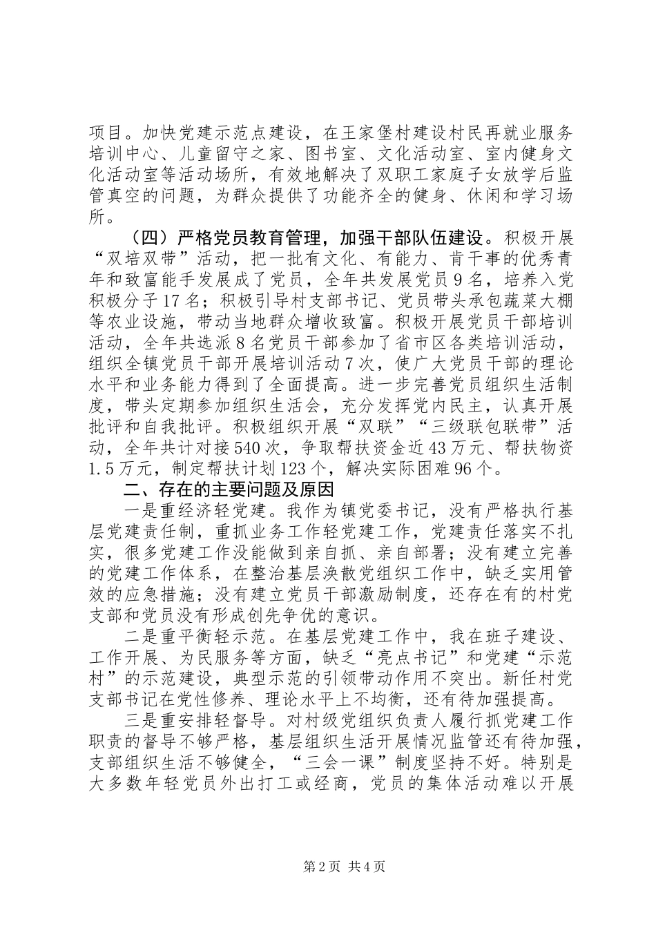 乡镇党委副书记、镇长述职报告_第2页