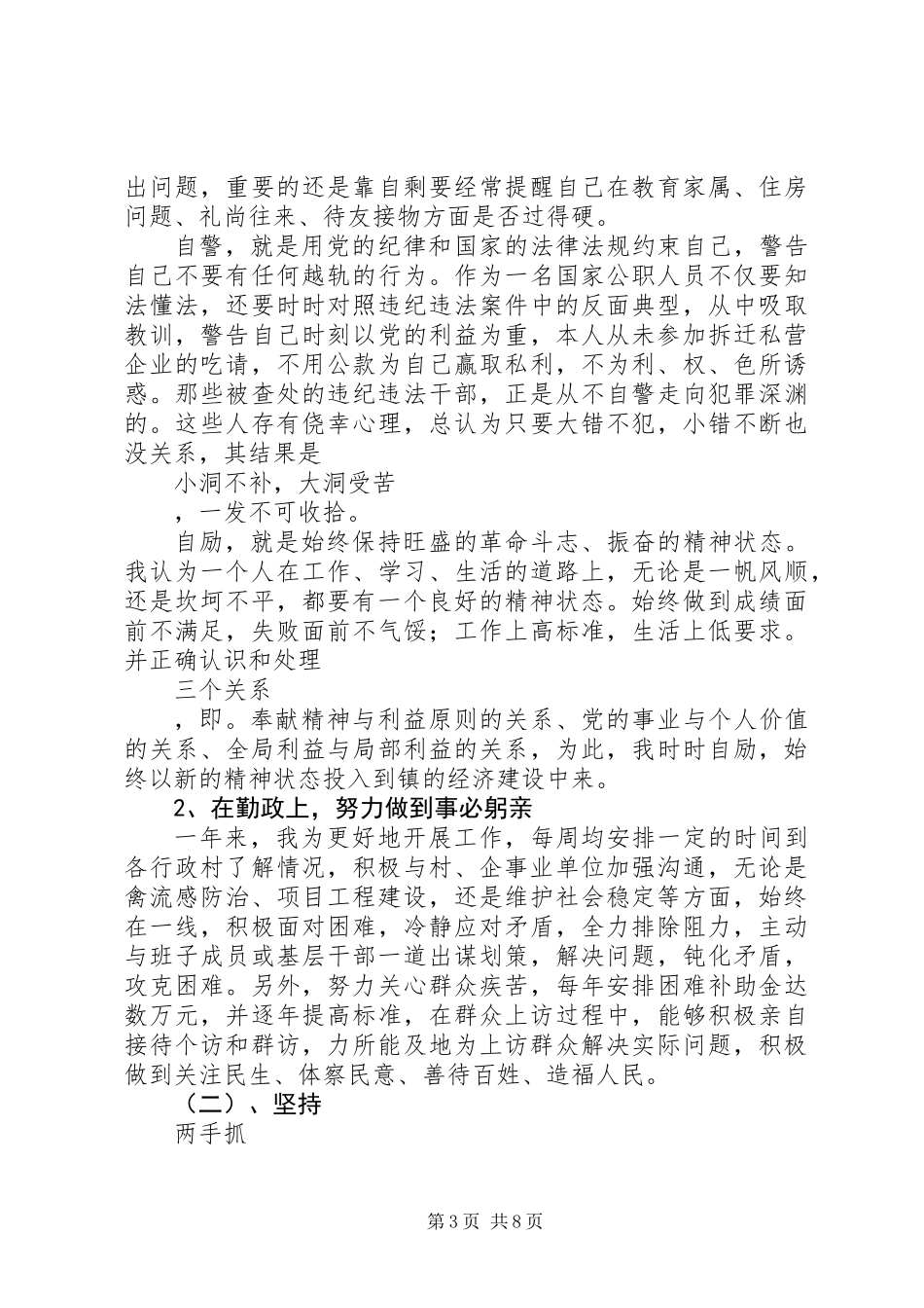 乡镇党委书记年度述职报告_第3页