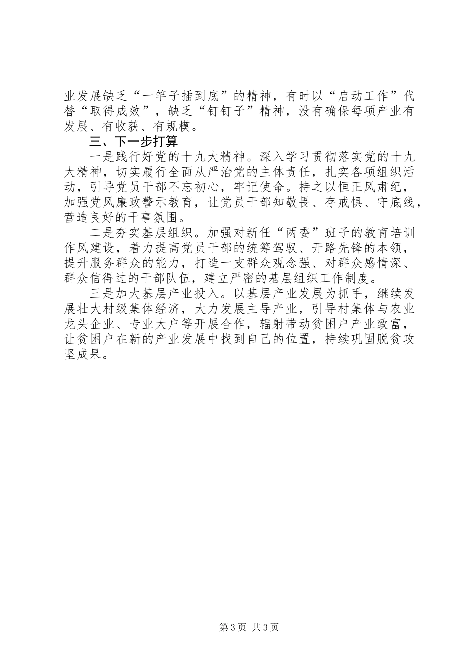 乡镇党委书记履行基层党建工作责任述职报告 (2)_第3页