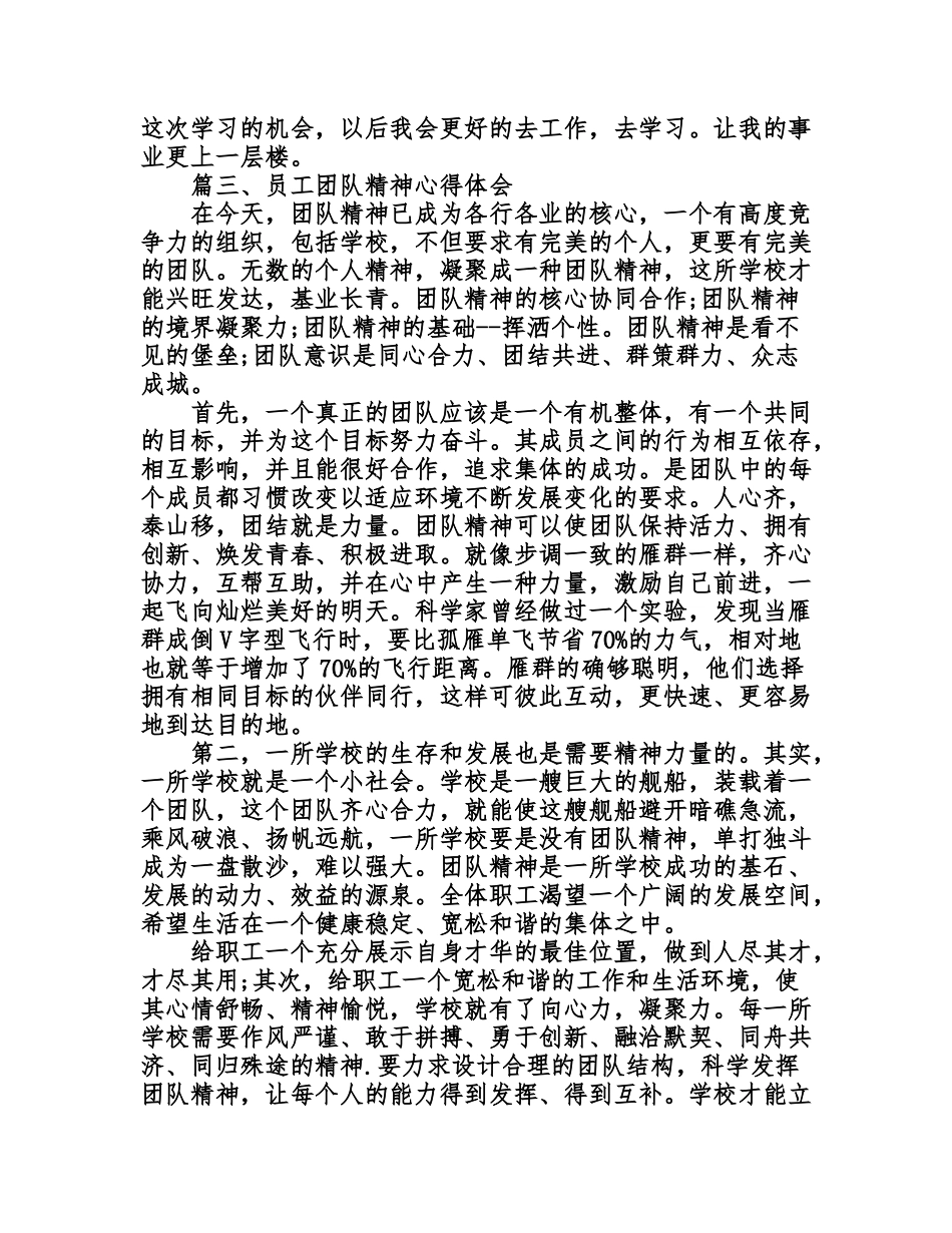 员工团队精神心得体会_第3页