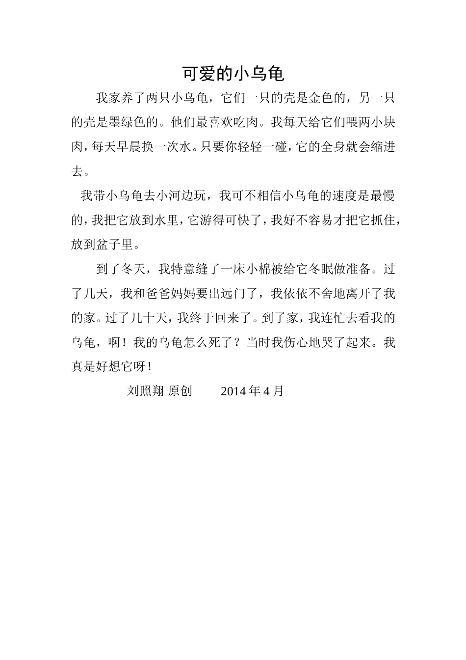 可爱的小乌龟_第1页