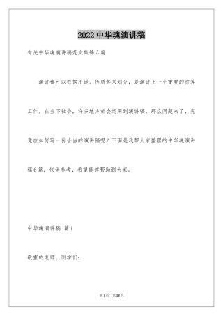 2024中华魂演讲稿_954