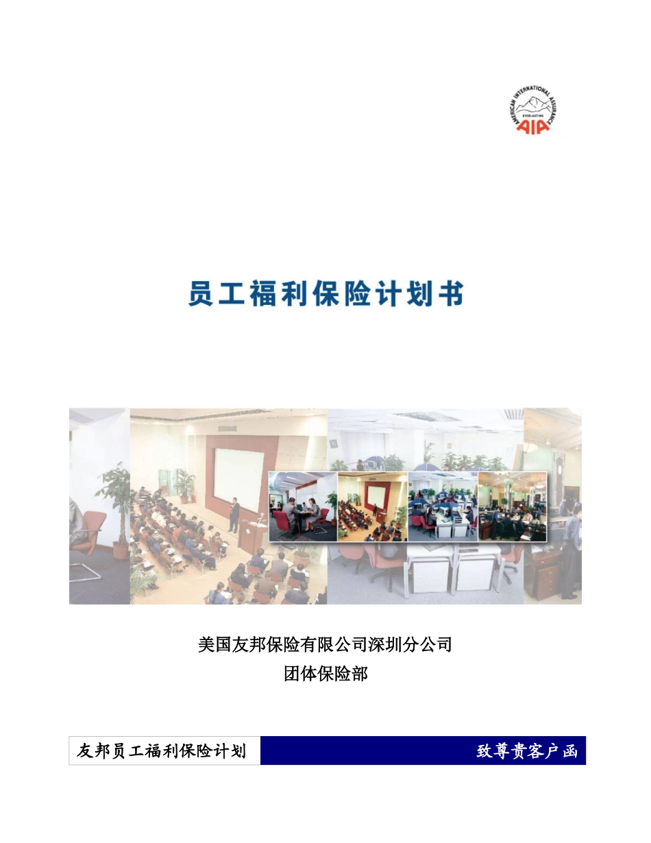 友邦团体保险利益简介_第1页