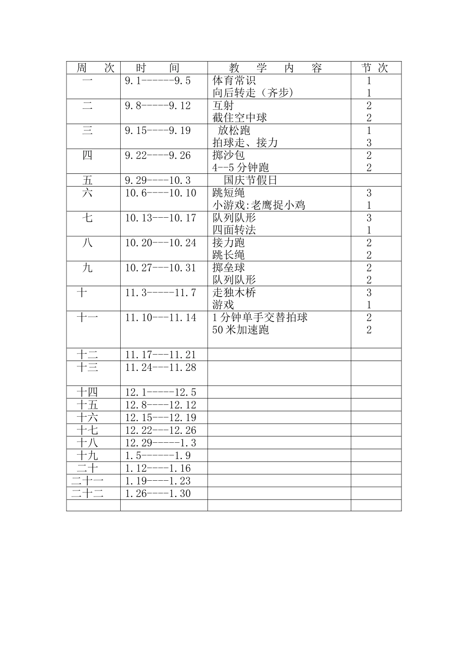 刘明贺二年级体育教学计划_第2页