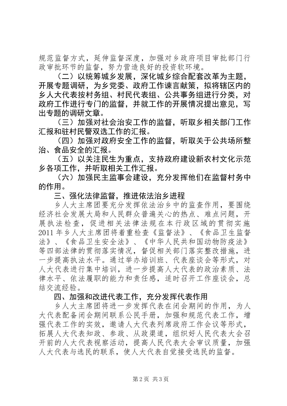 乡镇人大工作要点思路_第2页