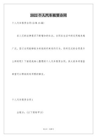 2024个人汽车租赁合同_14
