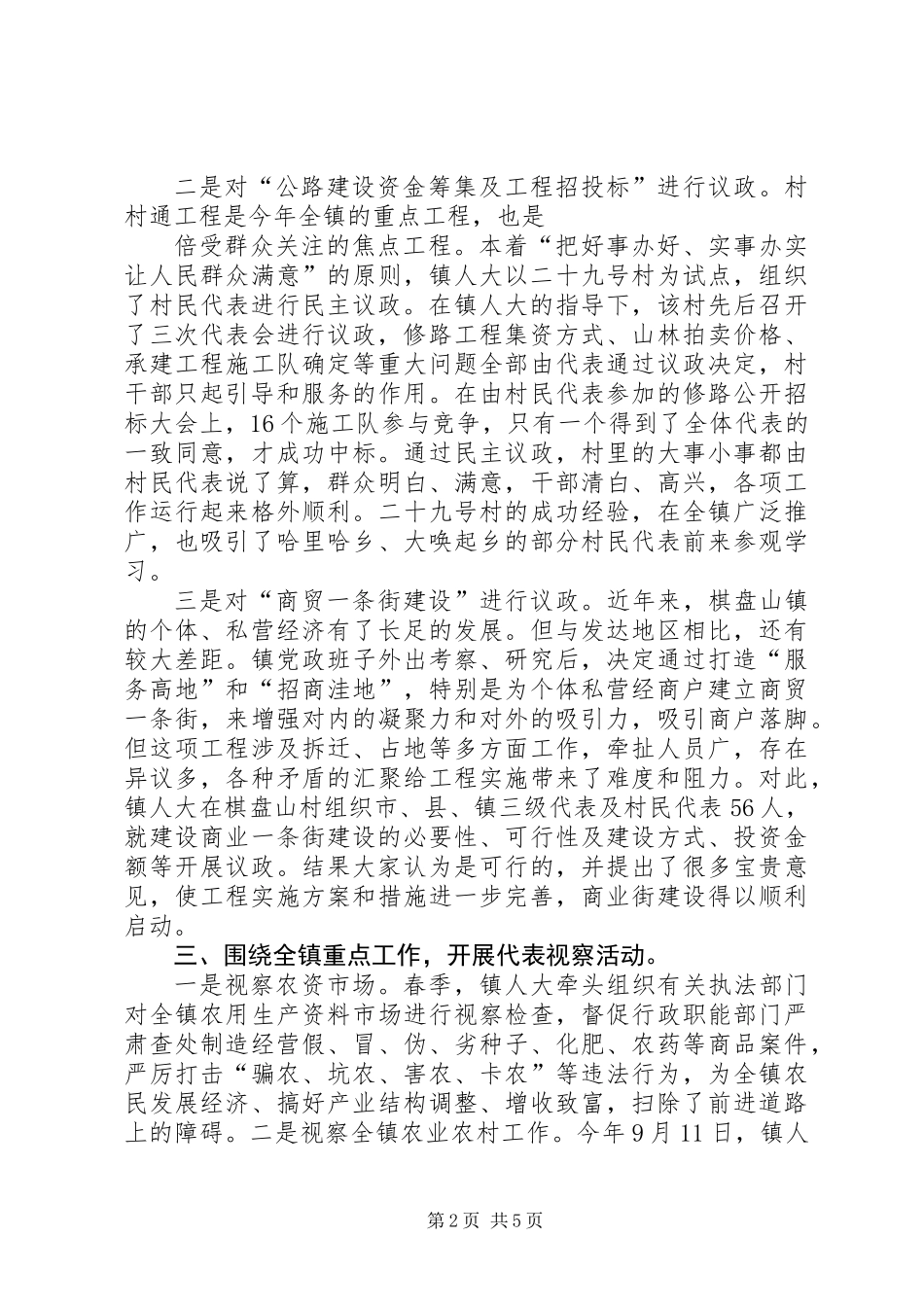 乡镇人大年度工作总结_第2页