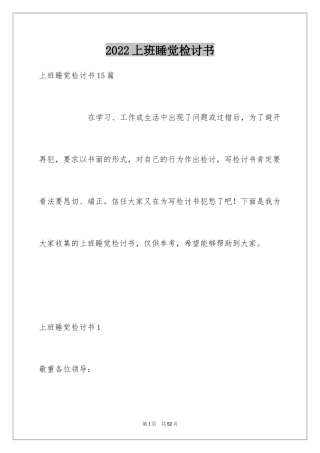 2024上班睡觉检讨书_18