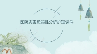 医院灾害脆弱性分析护理课件