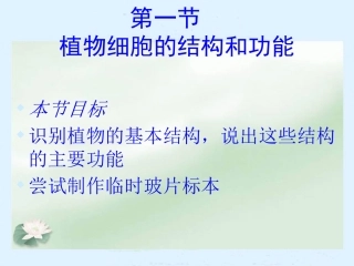 苏教版七上第三章第一节植物细胞的结构和功能（共22张PPT）