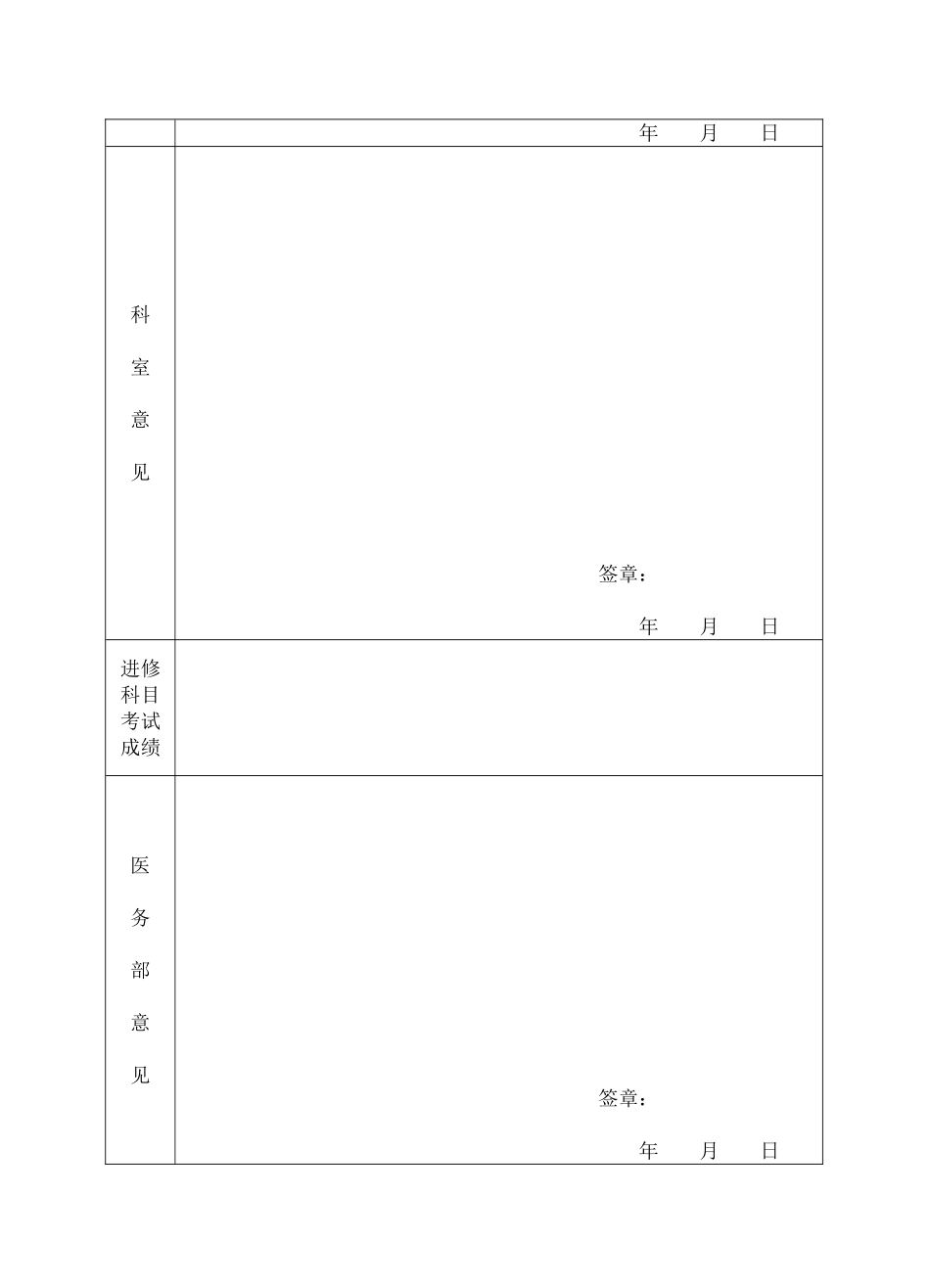 医院进修人员鉴定表_第2页