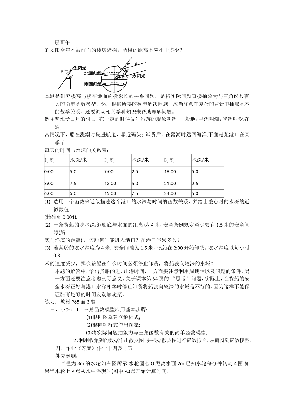 三角函数模型的简单应用_第2页