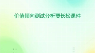价值倾向测试分析贾长松课件