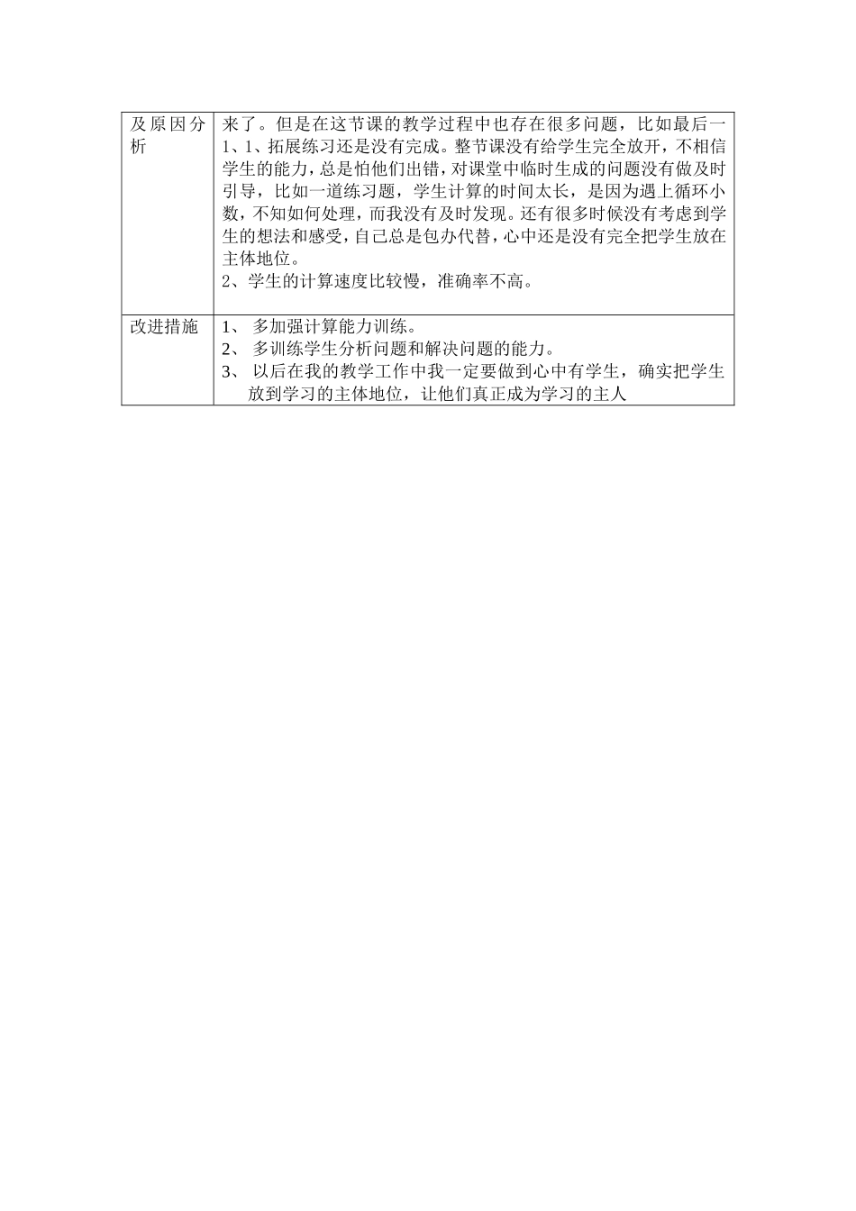 用小数除法解决问题教学反思（五年级）_第2页