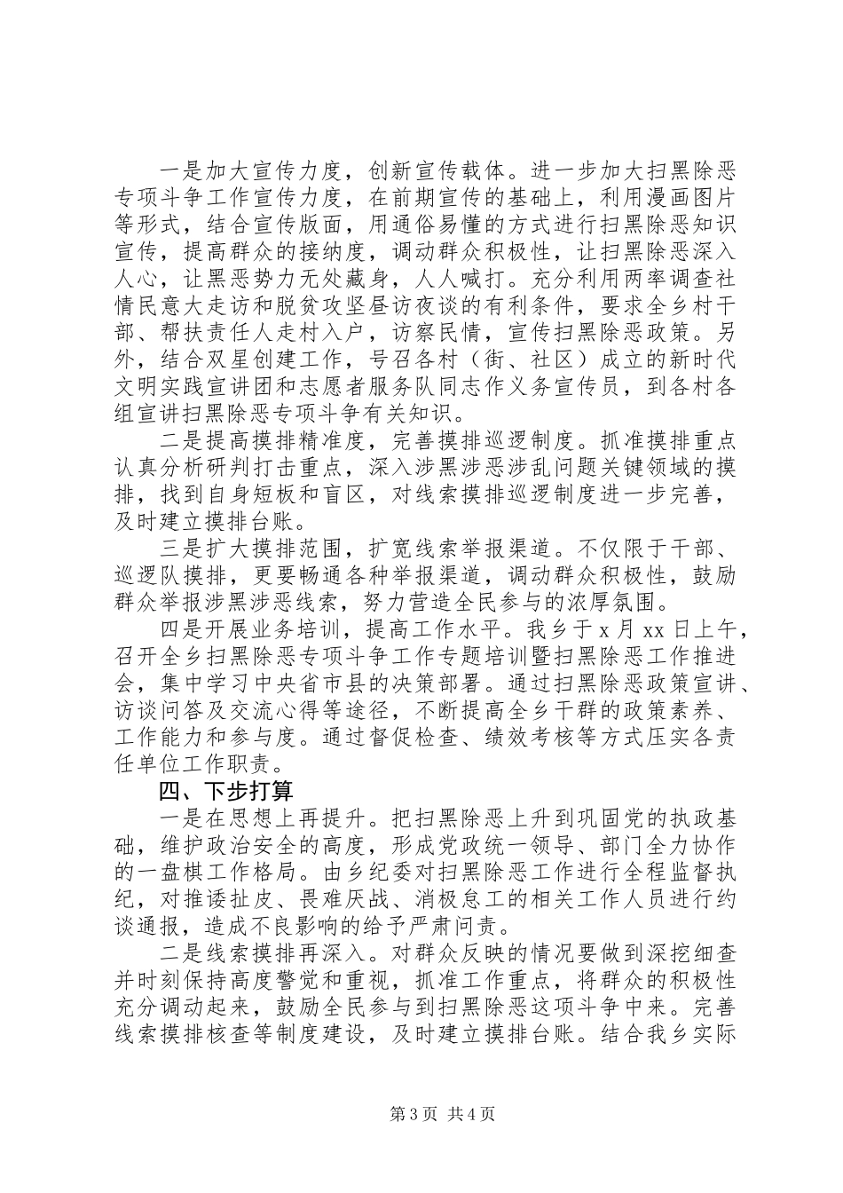 乡镇“扫黑除恶”专项斗争自查报告_第3页