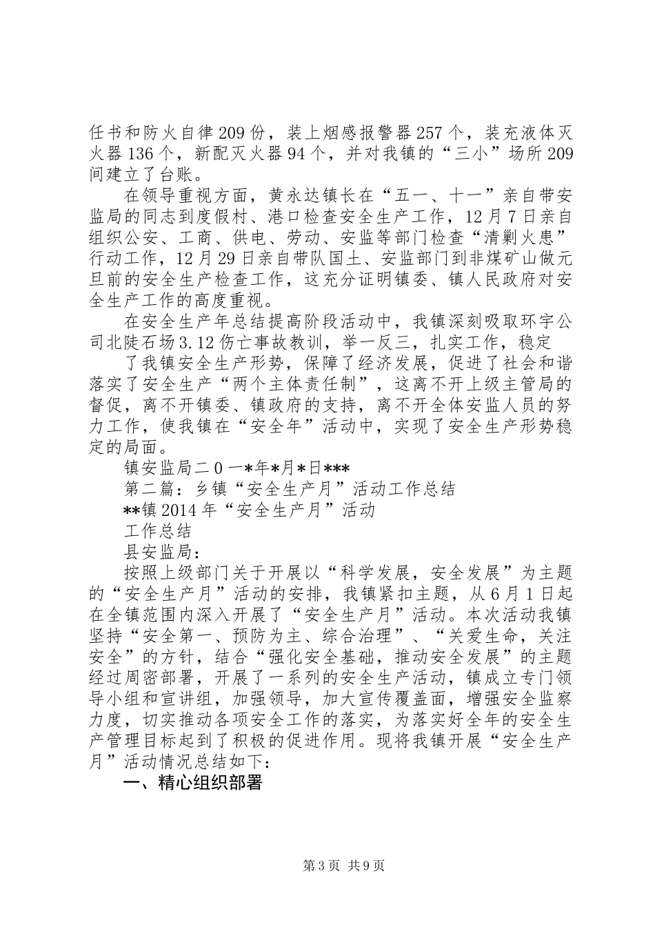乡镇“安全生产活动月”工作总结(精选多篇)_第3页
