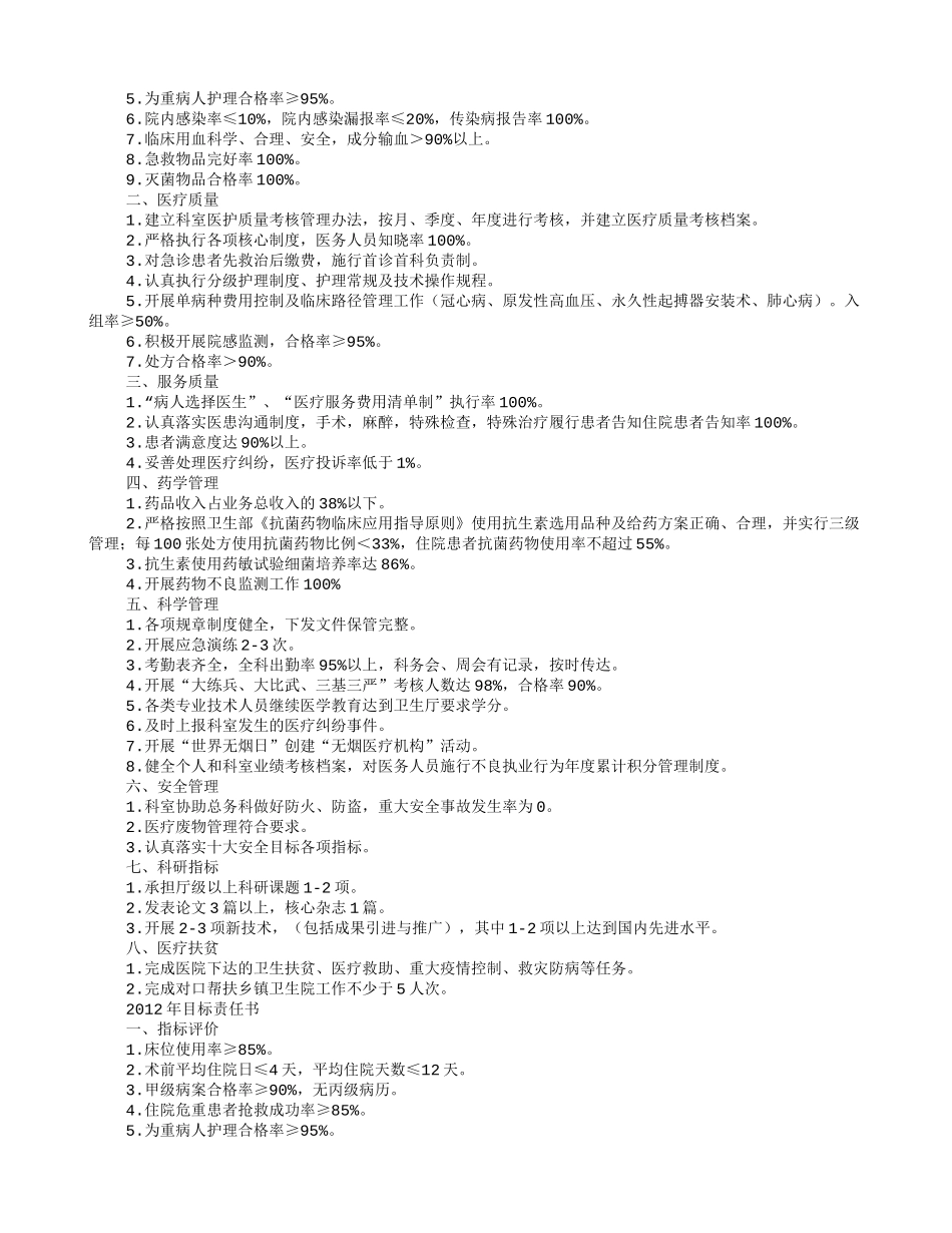 医院科室责任书_第3页