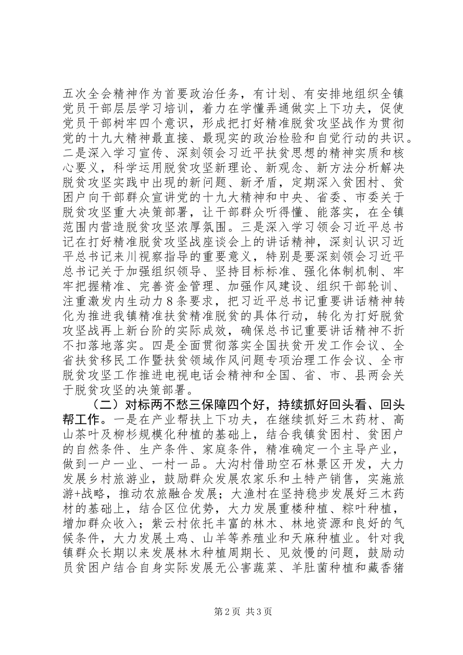 乡镇XX年脱贫攻坚工作计划,开局之年_第2页