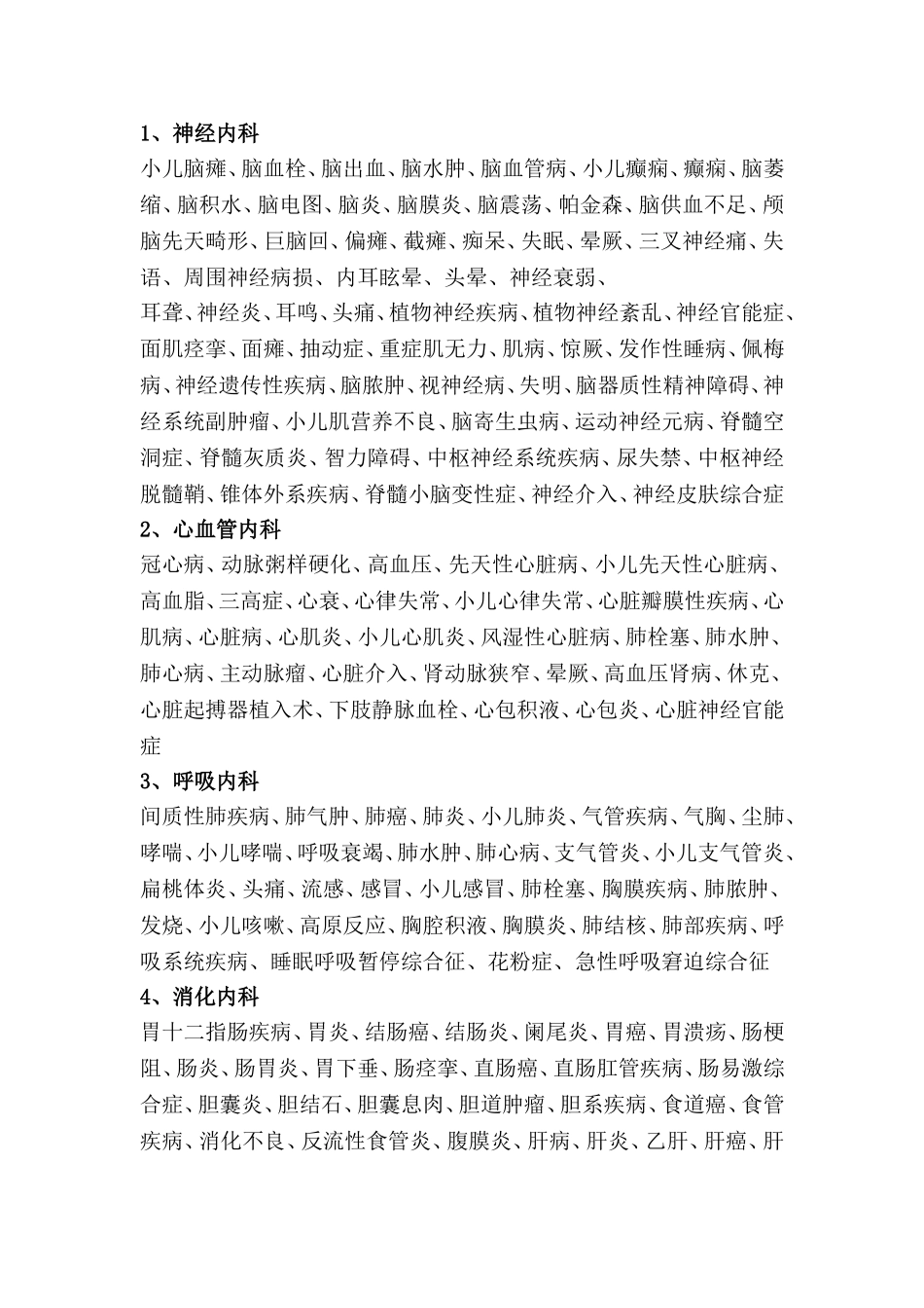 医院科室分类(最全版)_第2页