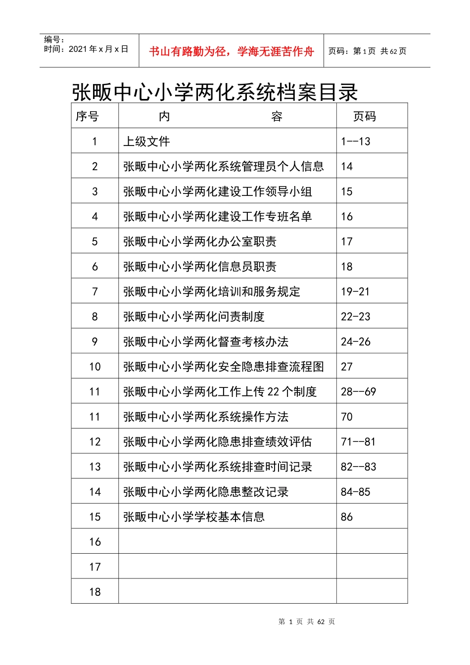 小学两化管理系统安全档案_第1页