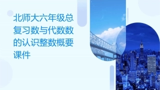 北师大六年级总复习数与代数数的认识整数概要课件