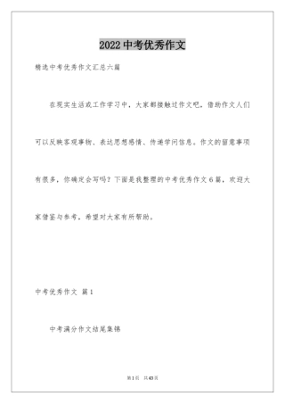 2024中考优秀作文_41