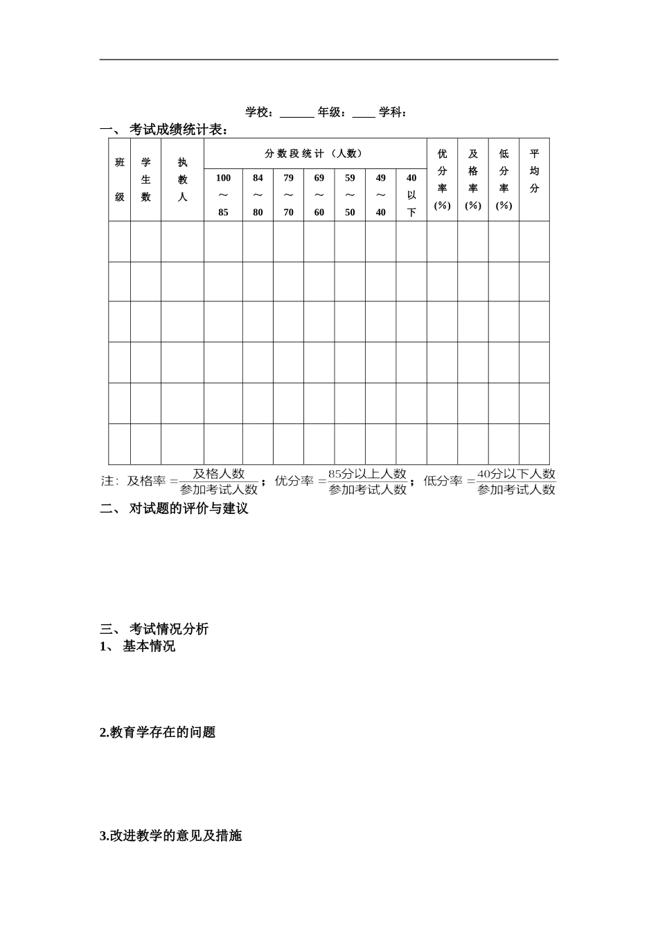 二年级数学成绩分析_第1页
