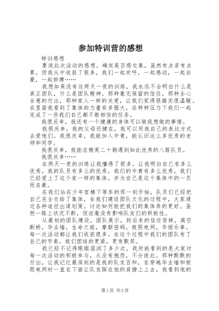 参加特训营的感想 