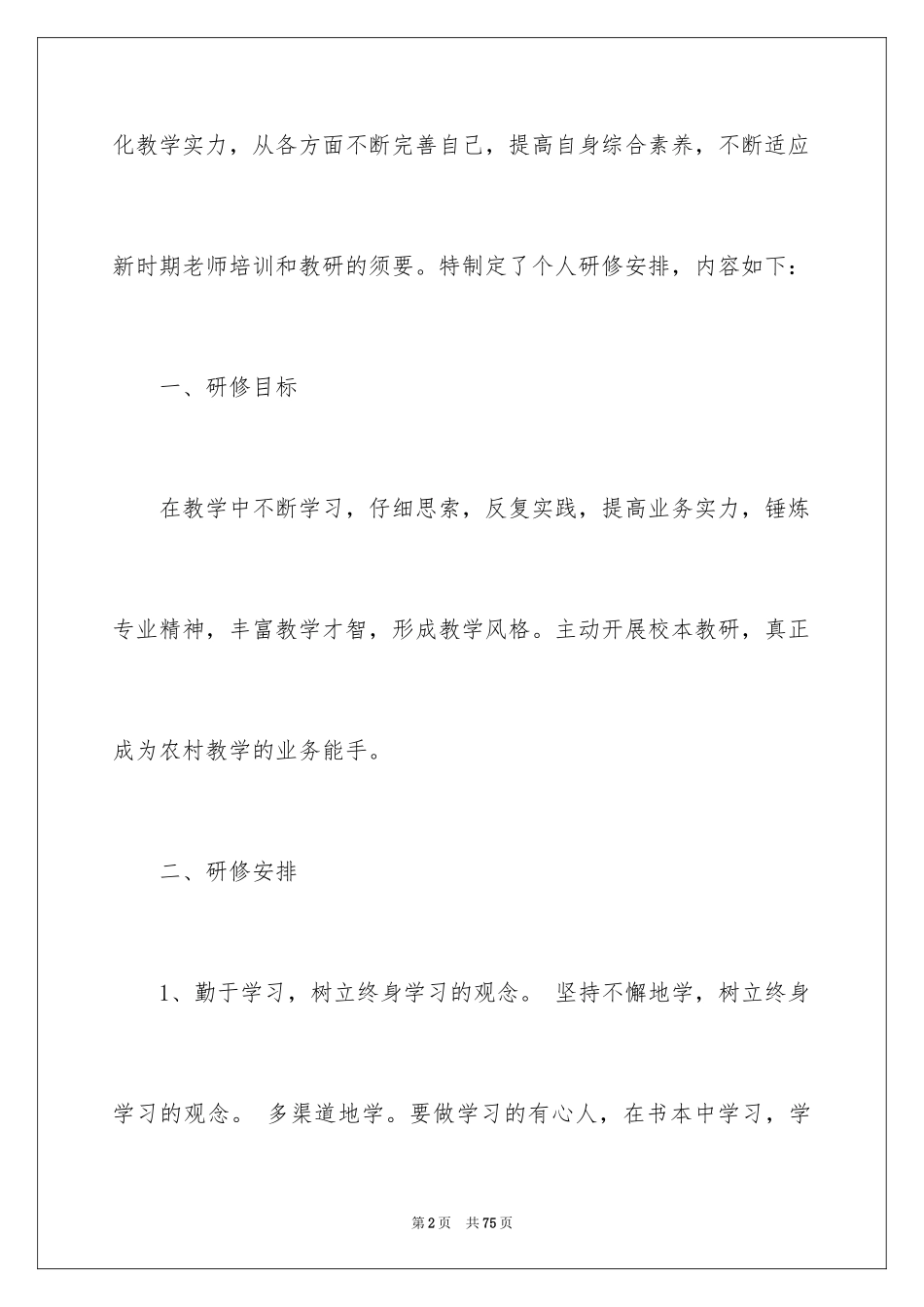 2024个人研修工作总结_第2页