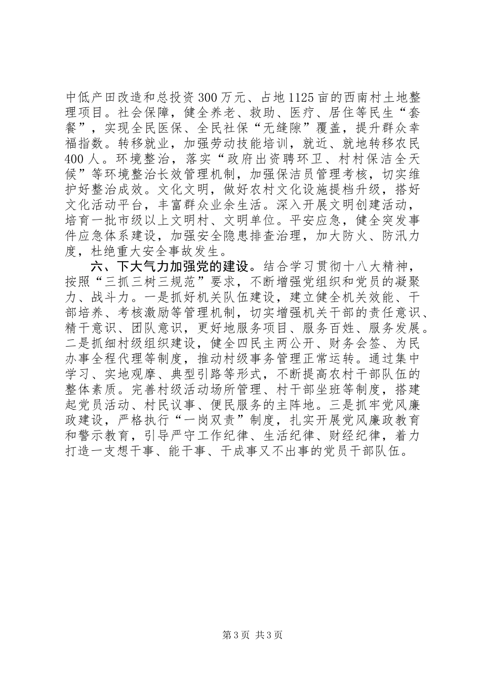 乡镇XX年工作安排_第3页