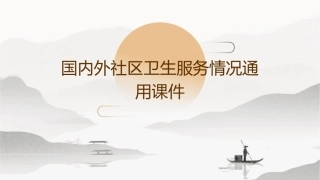 国内外社区卫生服务情况通用课件